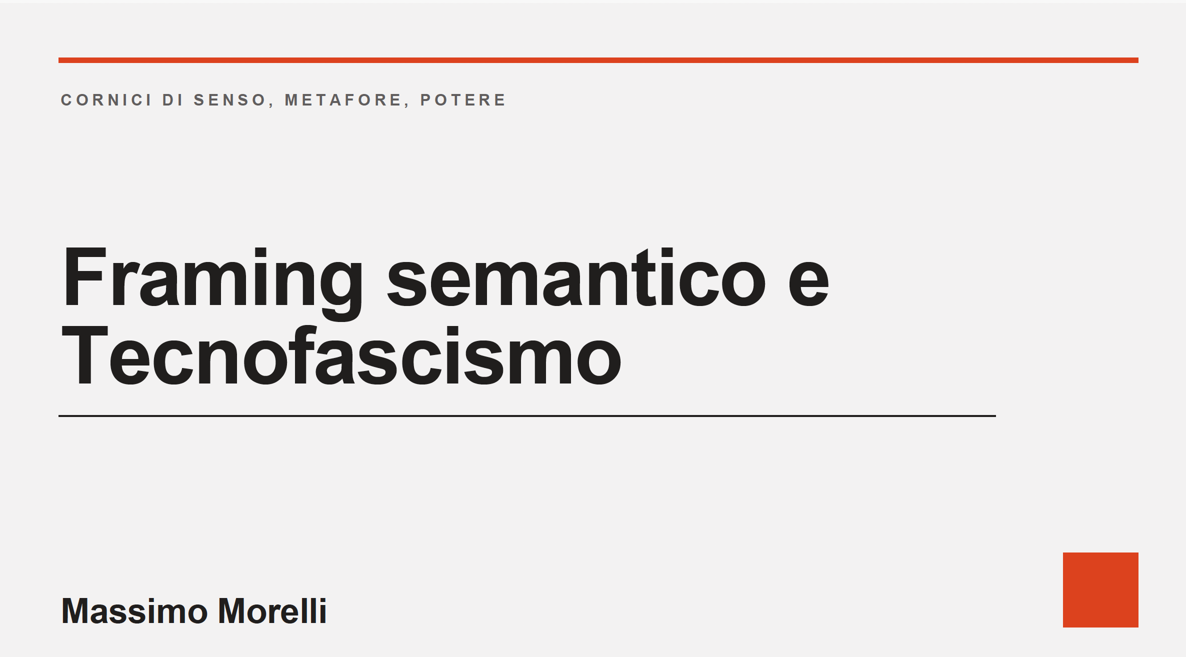 Cover Framing Semantico e Tecnofascismo